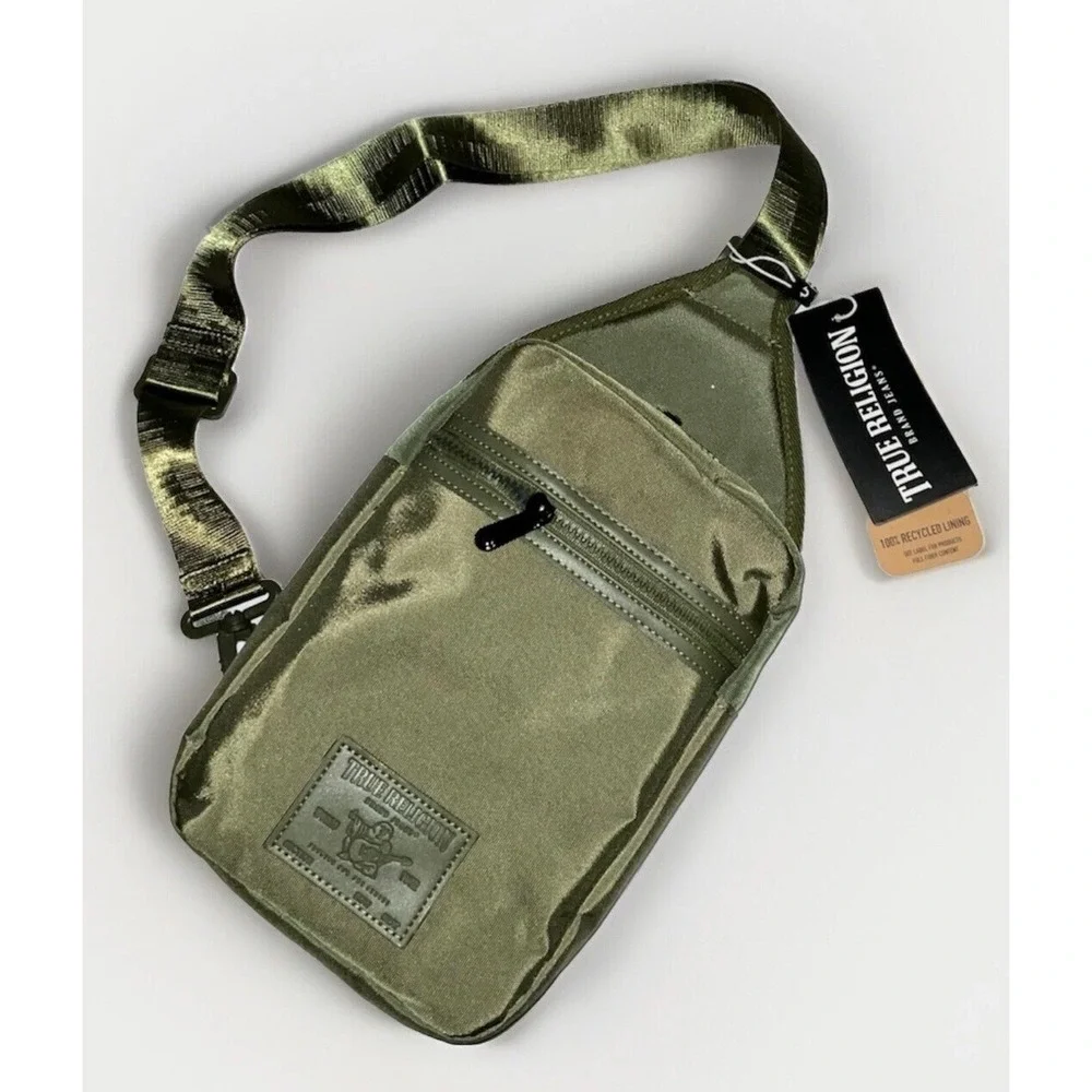 True Religion Yeta Unisex Adult Crossbody Bag, Medium - Green‎
